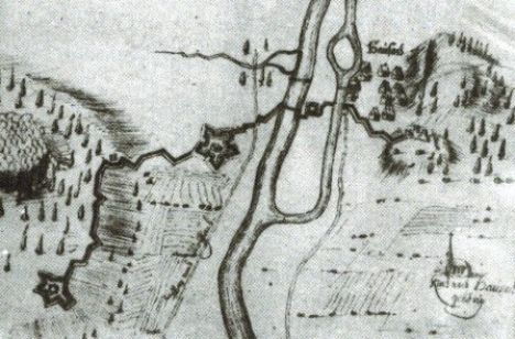 1622 Skizze Verschanzung Stadt1680